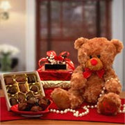 Hugs & Kisses Teddy Bear with Chocolates