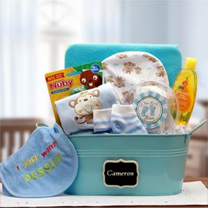 Baby Basics Gift Pail Blue