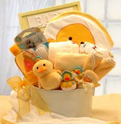 Bath Time Baby New Baby Basket Medium- Yellow