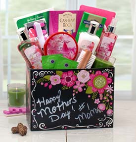 Happy Mothers Day Spa Gift Box w/ Exotic Lily