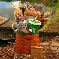 The Fisherman's Fishing Creel Gift Basket - Medium